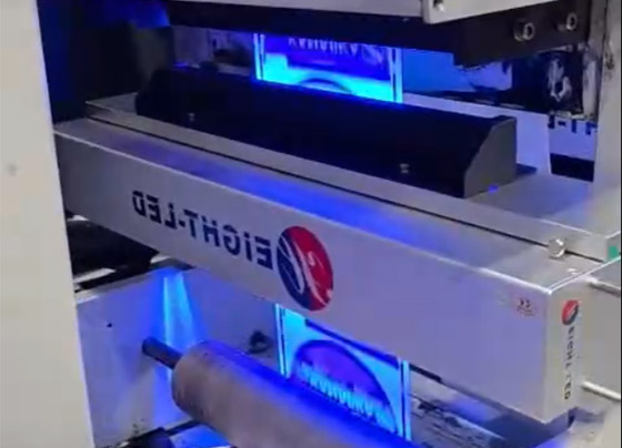 UV LED system for flexo label printing